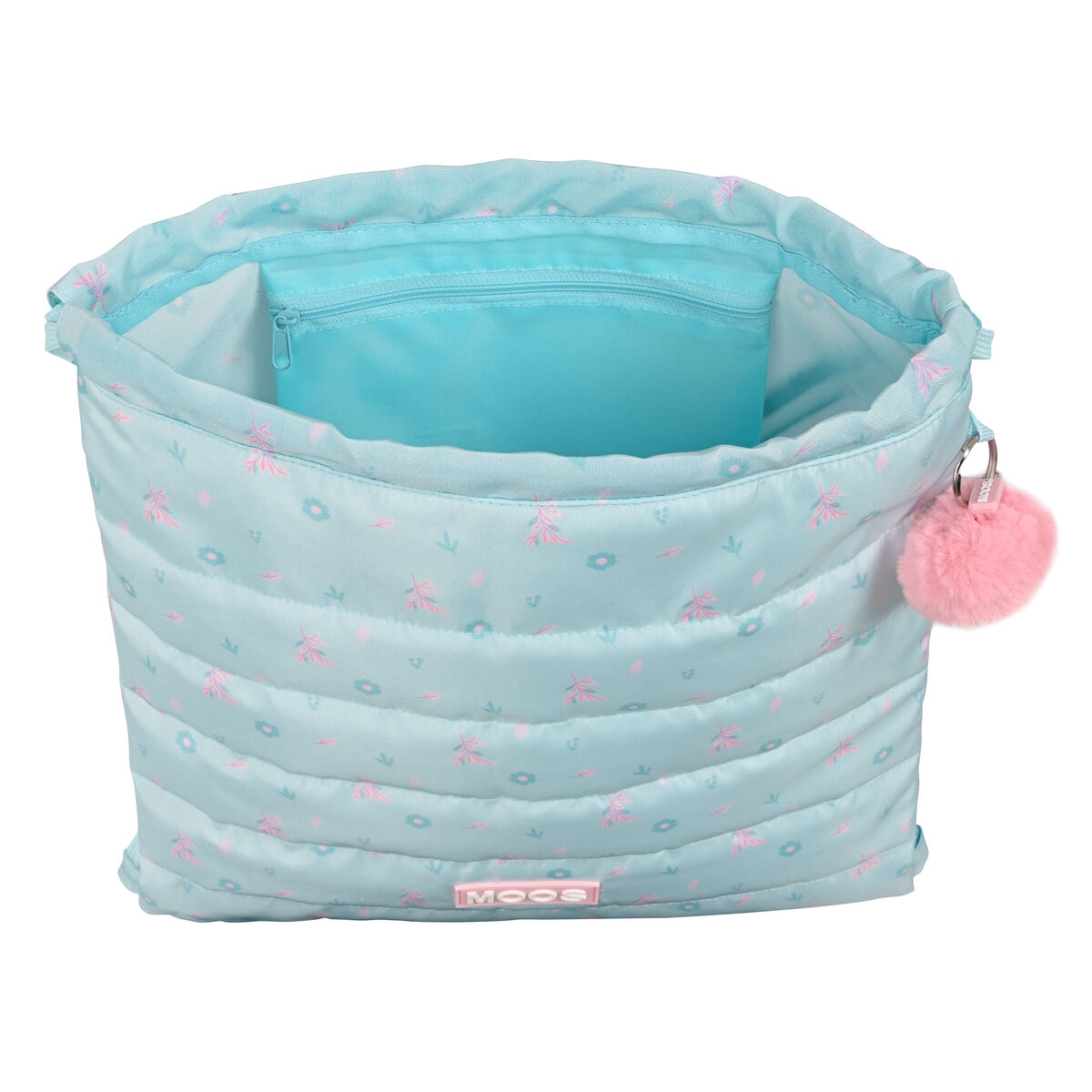 Saco Mochila com Cordas Moos Garden Turquesa